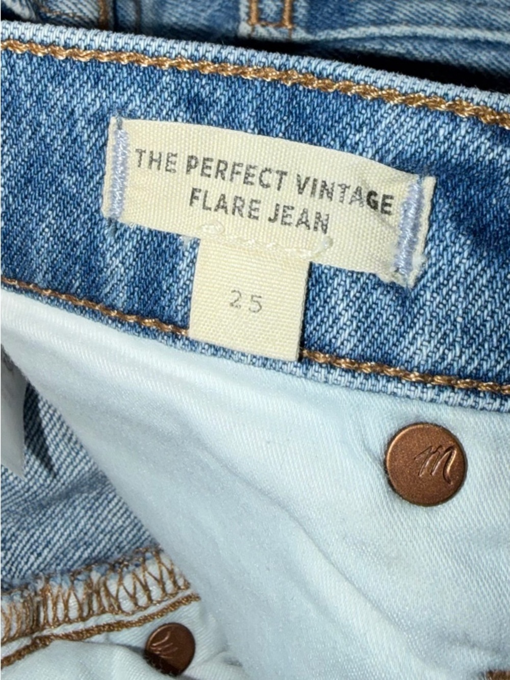 Madewell The Perfect Vintage Flare Jeans Size 25 Women’s - Picture 4 of 5